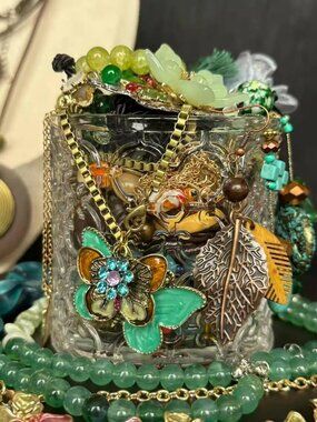 Jewelry Lot Fairycore Mermaidcore Dainty Cottagecore Jewelry Jar